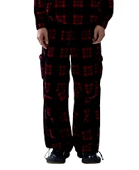 Pcfg Women's Cotton Plaid Cargo Pants