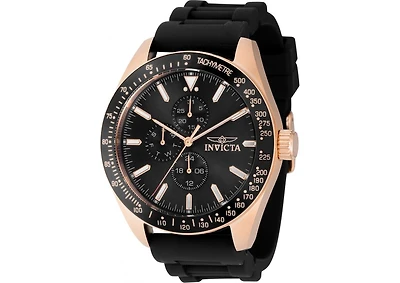 Invicta Men's 38407 Aviator Quartz VH67 Black Dial Watch