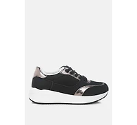 London Rag Women's Subasa Chunky Mesh Lace Up Sneakers