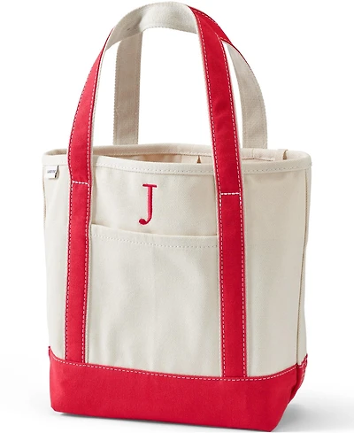 Lands' End Pre-Monogrammed Letter J Canvas Tote Bag