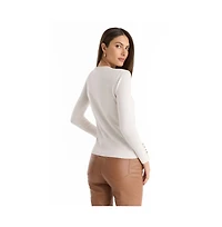 The Noli Shop Women's Marcela Knit Top - Pearl