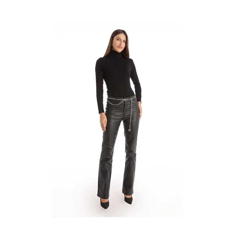 The Noli Shop Women's Alina Rose Turtleneck Top