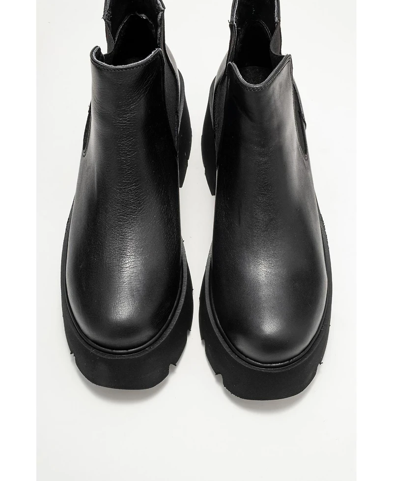 Forever & Always Shoes Clen Leather Platform Chelsea Boot