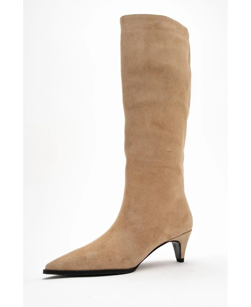 Forever & Always Shoes Siora Leather Knee High Boot (Women)