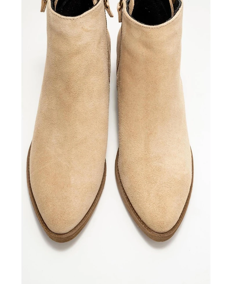 Forever & Always Shoes Jayer Leather Double-Zip Block Heel Boot (Women)