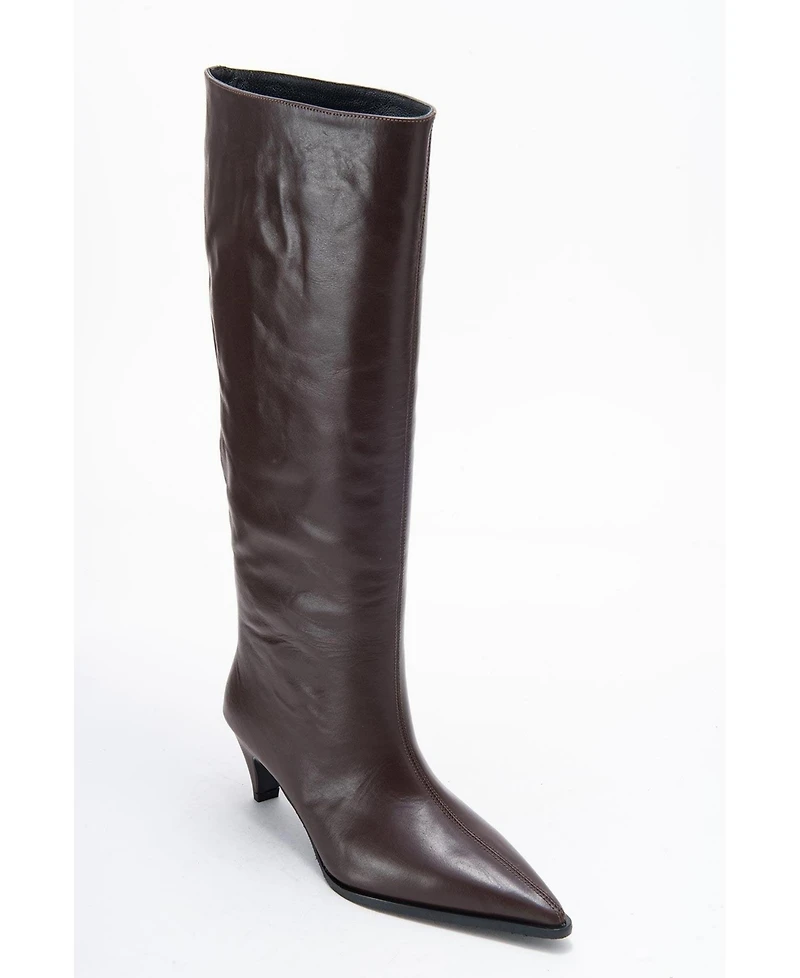 Forever & Always Shoes Siora Leather Knee High Boot (Women)