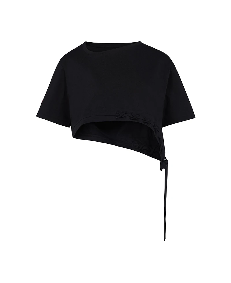 Pcfg Women's Free Heaven Cotton Crop String T-Shirt