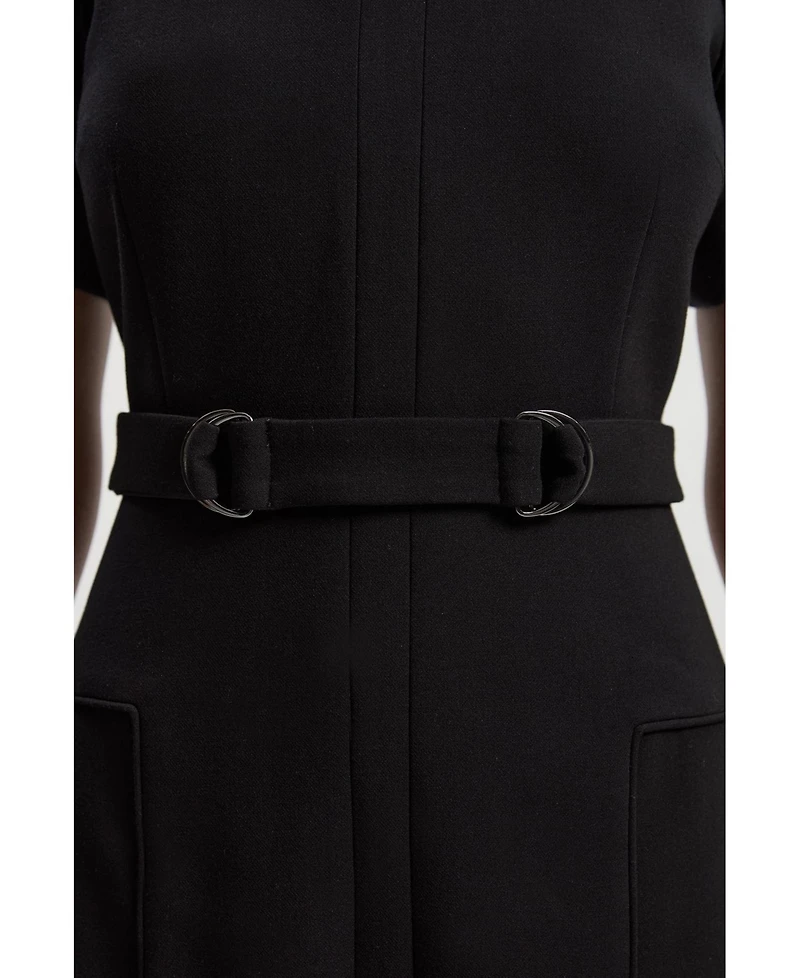 Karen Millen Women's Stretch Tab Detail Full Midi Dress