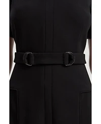 Karen Millen Women's Stretch Tab Detail Full Midi Dress