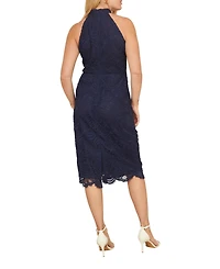 Yumi Women's Lace Halter Neck Dress