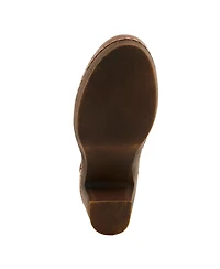 L'Artiste Women's Bridgitte Hand-Painted Mary Jane – Leather Floral Strap Heel With Arch Support