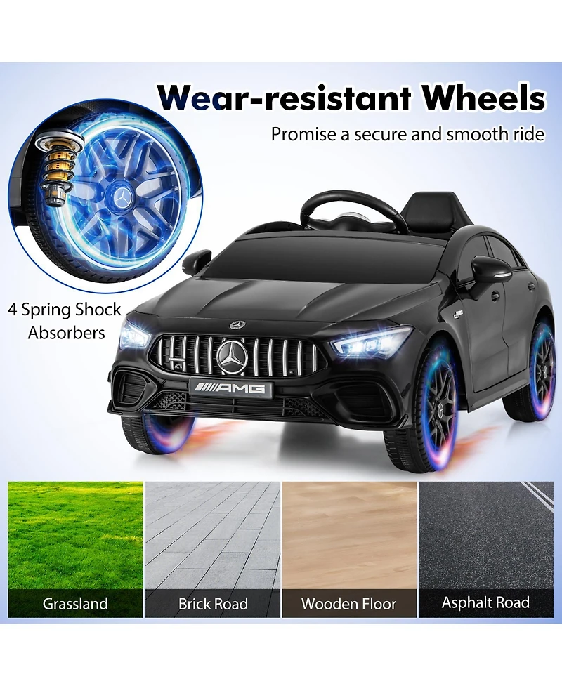 Sugift 12V Kids Ride on Car Mercedes-Benz Amg Cla 45 with Remote