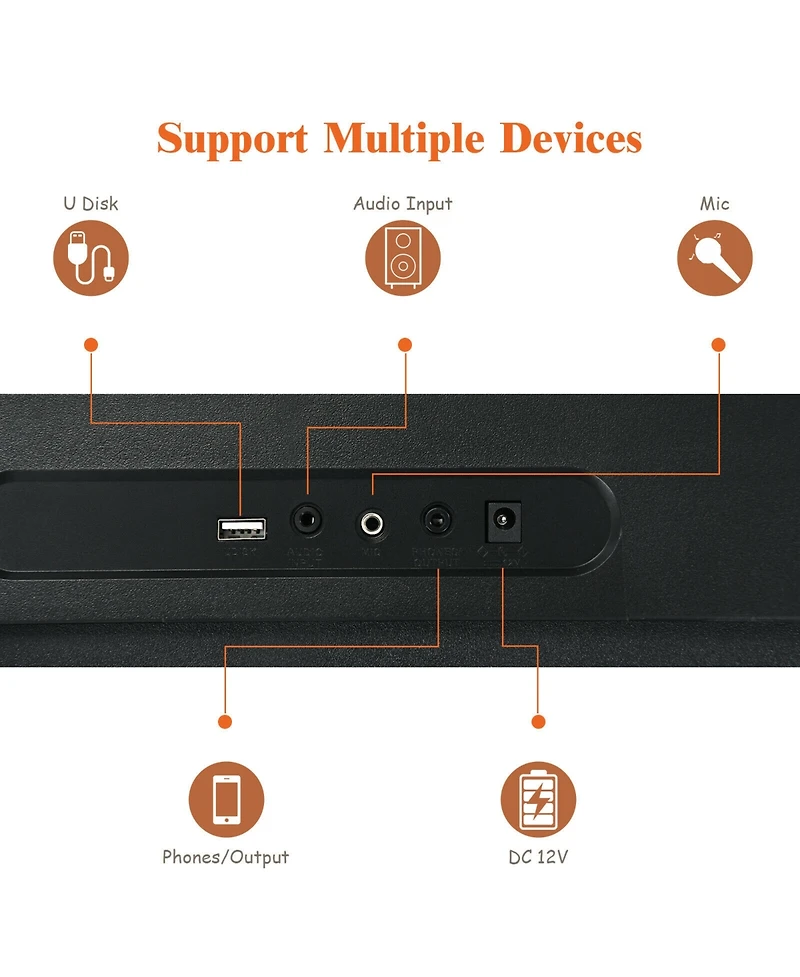 Sugift 61-Key Portable Electronic Keyboard Piano with Stand and Stool