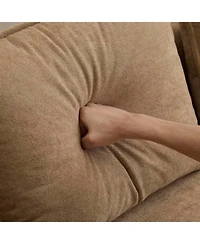 Streamdale Algora 84.5 in. 3 Seater Modern Upholstered Velvet Sofa, Moss Green