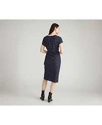 Universal Standard Plus Crescent Breton Stripe Knot Dress