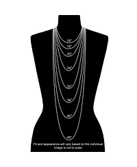 Simona Sterling Silver, Cz Chain Design Heart Necklace