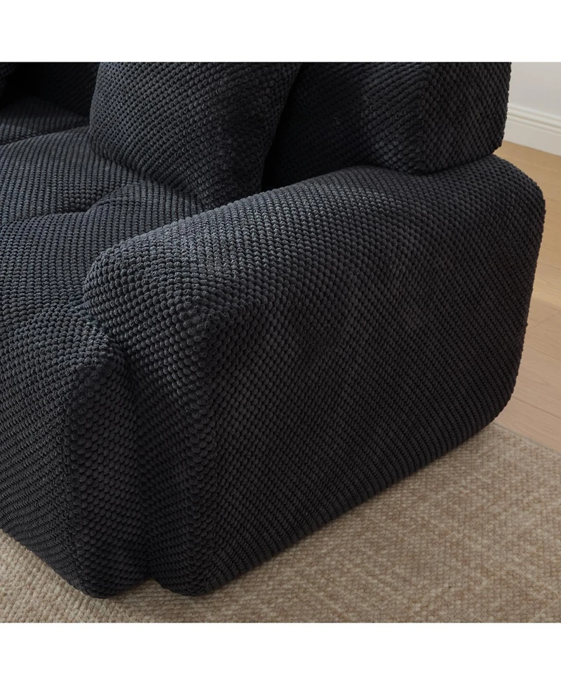 Streamdale Furniture 135.4" 6-Piece U-Shaped Sleeper Modular Sectional Sofa Bed Chaise Oversized 4-Seater Couch