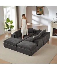 Streamdale Furniture Streamdale Modern Chenille Cloud Sofa - Freely Combinable & Comfortable