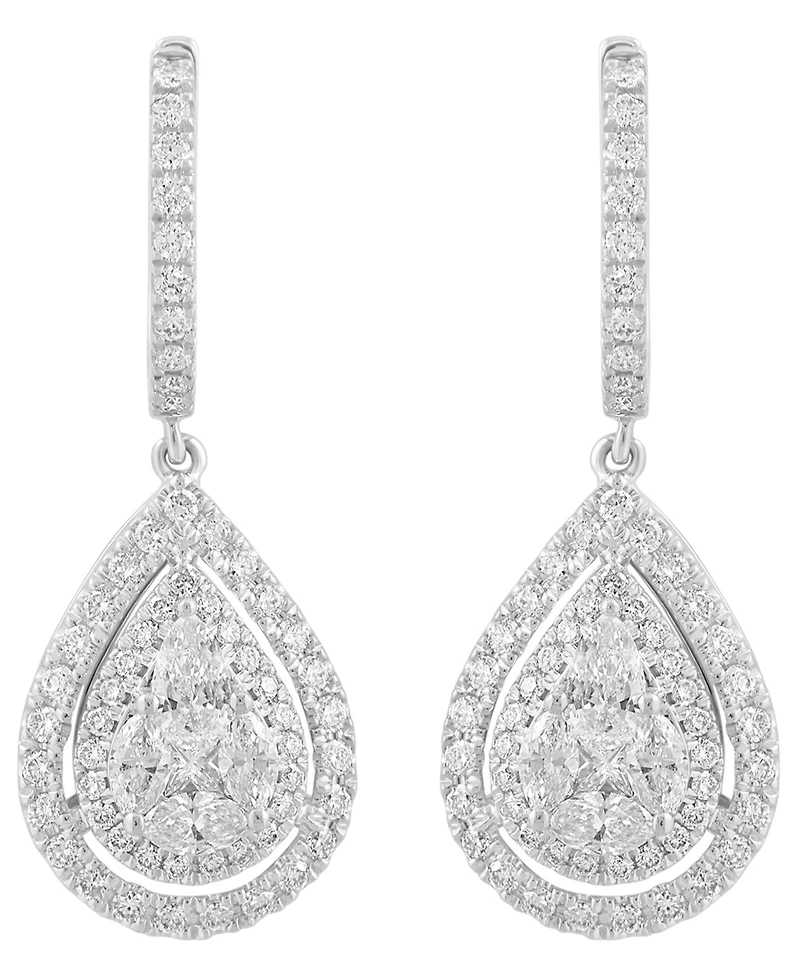 Effy Collection Diamond Drop Earrings (1-1/8 ct. t.w.) in 14k White Gold