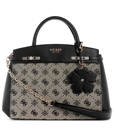 Guess Melinda Logo Medium Tri Comp Satchel Bag