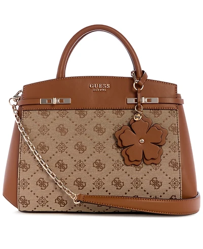 Guess Melinda Logo Medium Tri Comp Satchel Bag