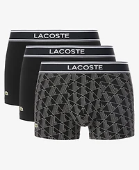 Lacoste Men's 3-Pack Regular-Fit Monogram 5" Boxer Briefs
