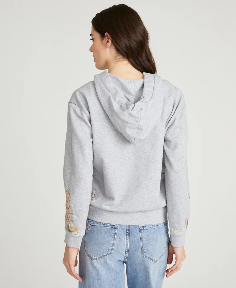 Driftwood Women's Hallie Floral Fields Printed Zip Sweatshirt