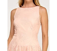 Row A Juniors' Boat Neck Midi Dress