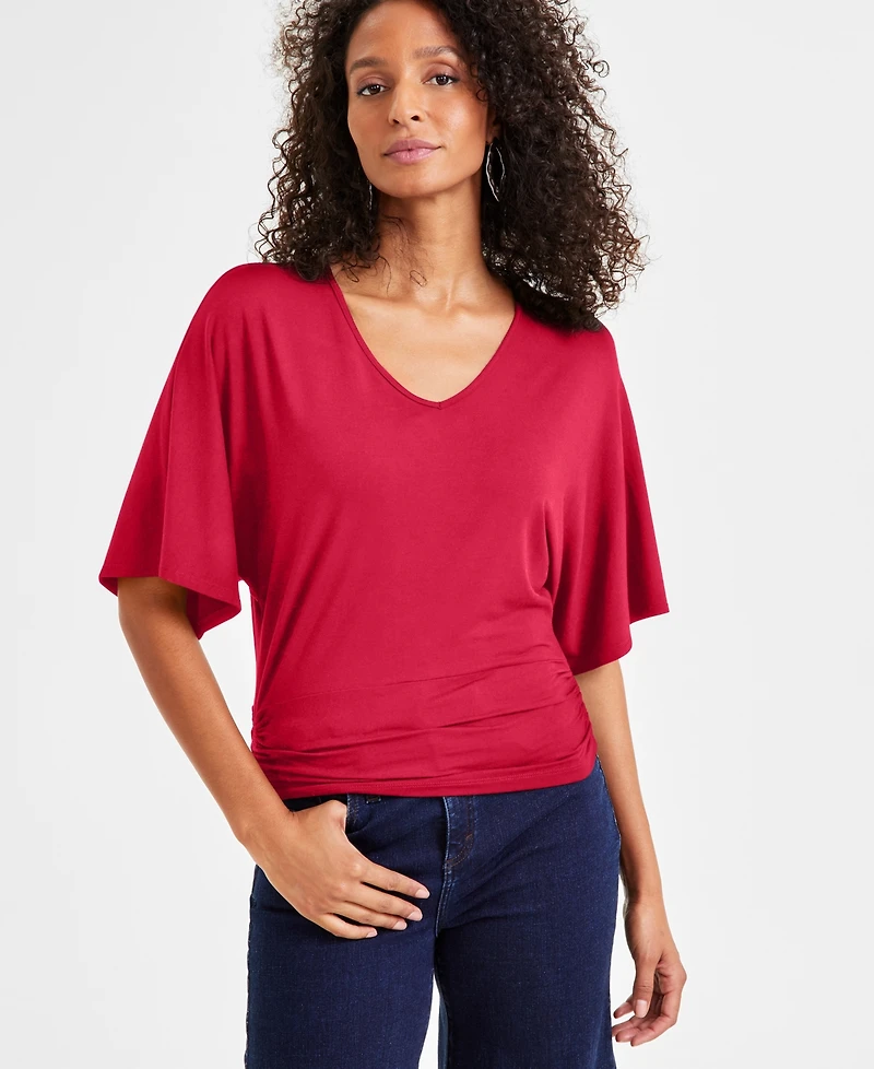 I.n.c. International Concepts Women's V-Neck Dolman-Sleeve Top, Exclusively at Macy's