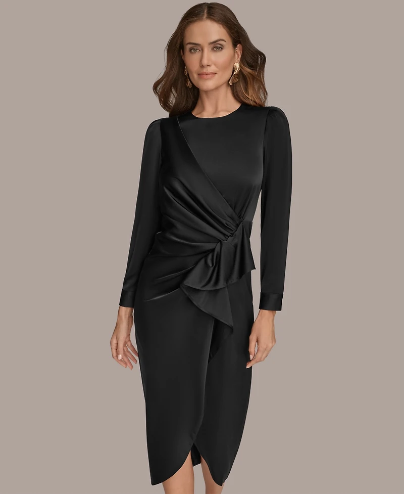 Donna Karan New York Women's Ruched Midi Dress