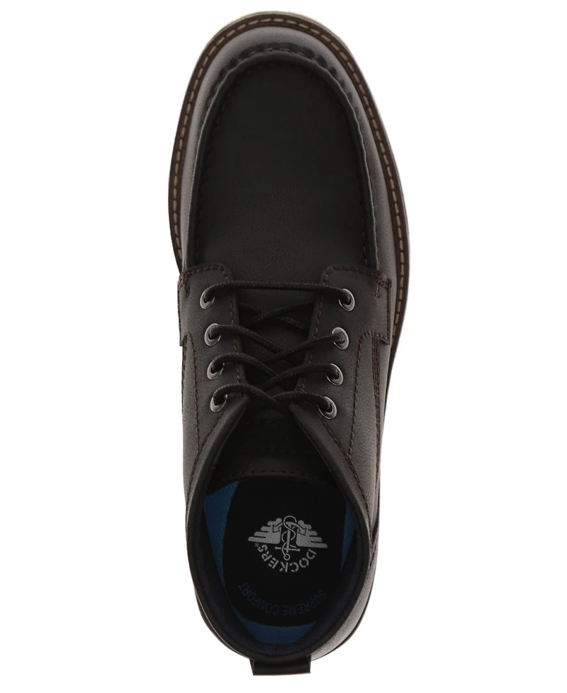 Dockers Men's Weston Lightweight Lugged Lace-Up Moc Toe Boots