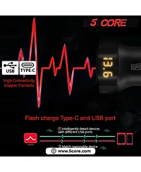 5 Core Guitar Capo Pair Quick Change Acoustic Electric String Clip Banjo Mandolin Or Ukulele Red