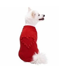 Blueberry Pet Pom Pom Heart Dog Sweater