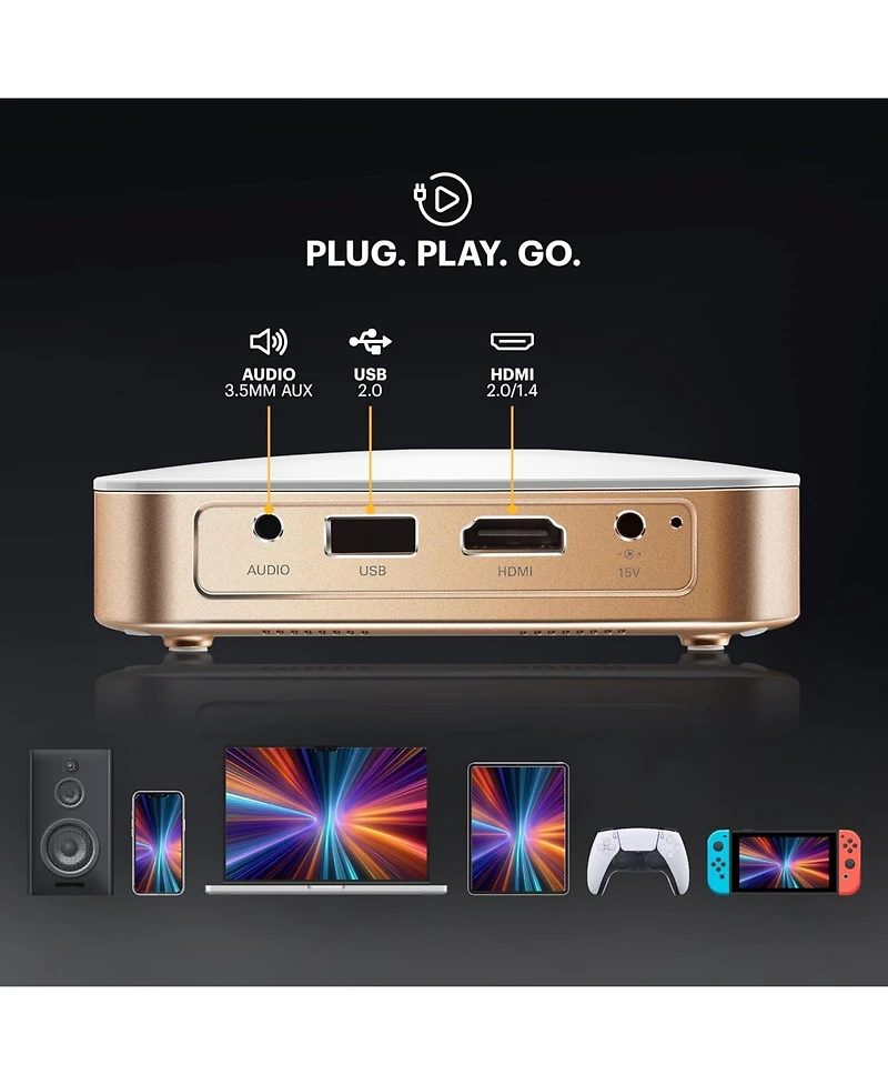 Kodak Luma 350 Smart Projector, Portable Pico Projector with 60" Screen, Case, Tripod & Remote