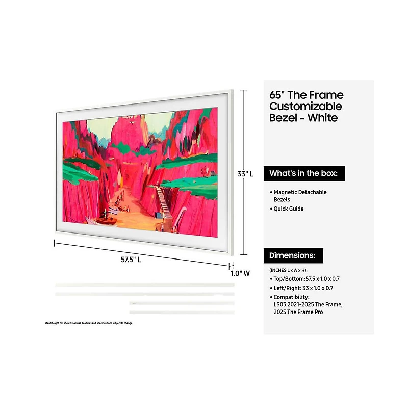 Samsung 65" The Frame Customizable Bezel Modern White