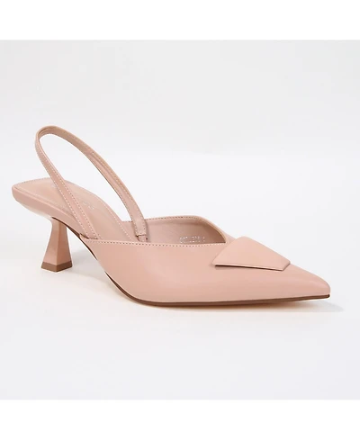 Berness Corless Slingback Pumps with Trapezoid Detail