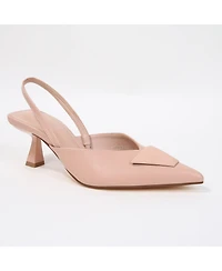 Berness Corless Slingback Pumps with Trapezoid Detail