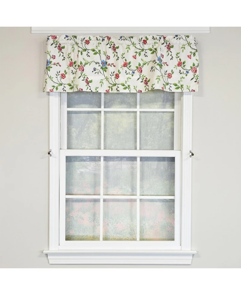 Rlf Home 100% Cotton High Quality English Ivy Tailored Window Valance with 1.5" Rod Pocket 50" W X 12" L Spring