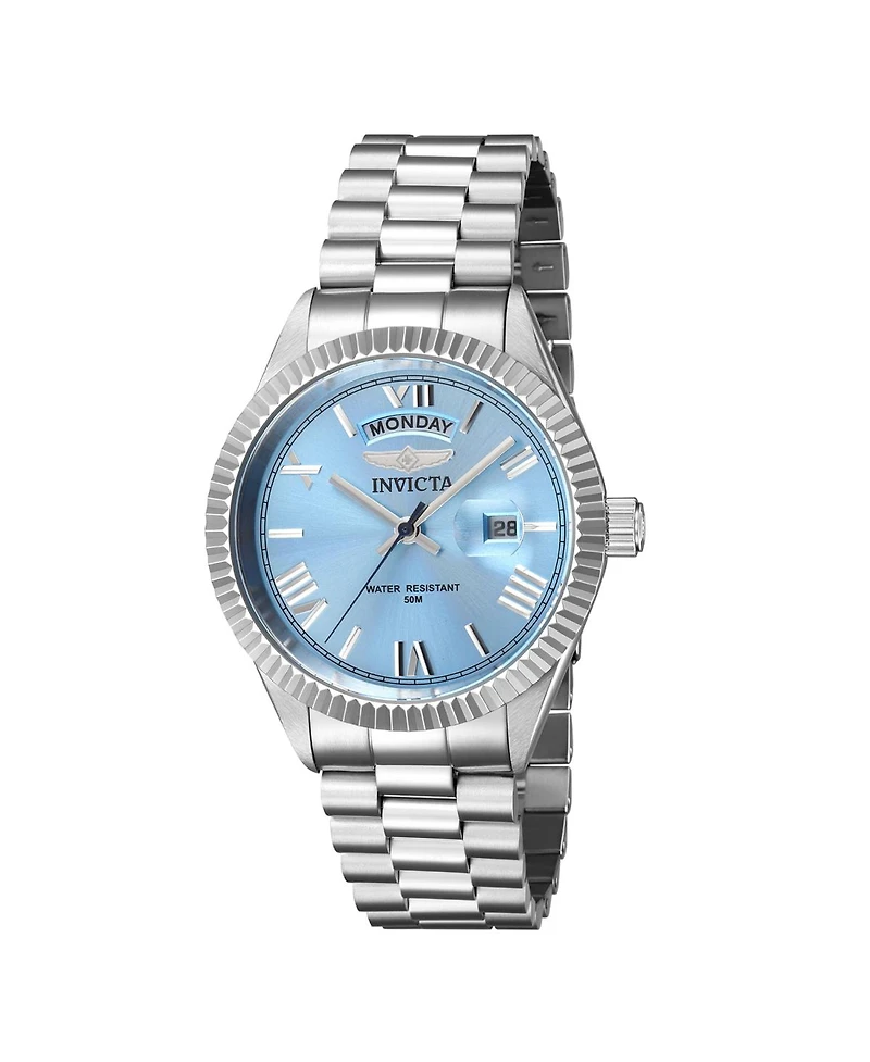 Invicta Men's 43933 Specialty Quartz 3 Hand Light Blue Dial Watch