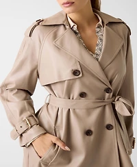 Guess Women's Bianka Double-Breasted Trench Coat