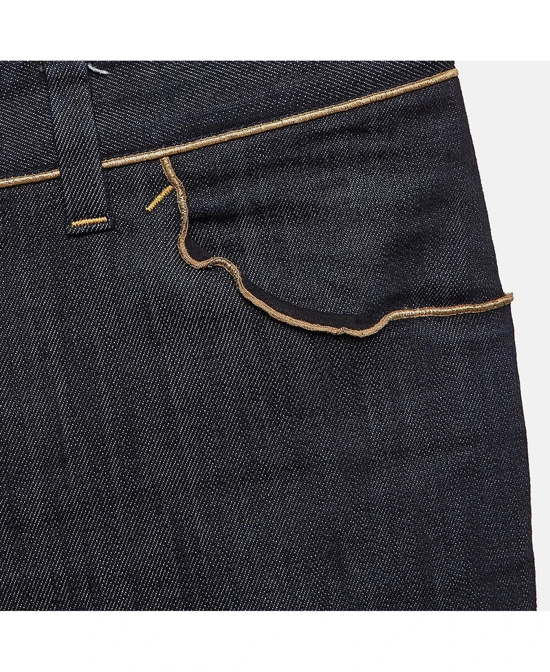 Pre-Owned Dolce & Gabbana Women's Blue Denim Wide Leg Jeans