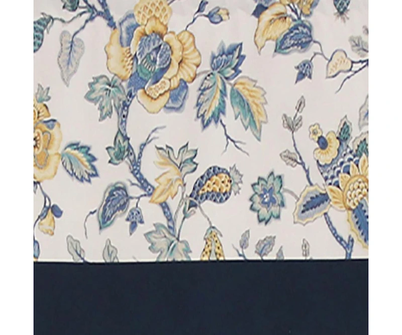 Rlf Home Gianna Banded Valance Spa. 3" Rod Pocket, Contrast bottom banding. 50"W x 16"L