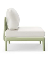 WestinTrends Modern Outdoor Polypropylene Resin Deep Seating Armless Sectional