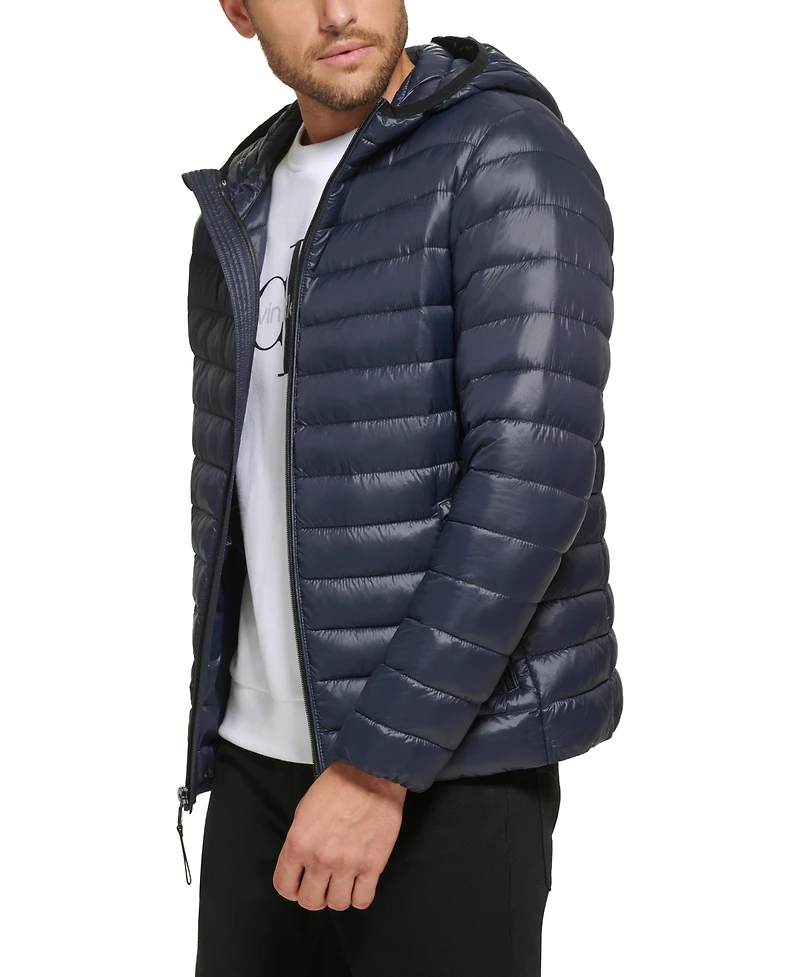 Calvin Klein Men's Hooded & Quilted Packable Jacket