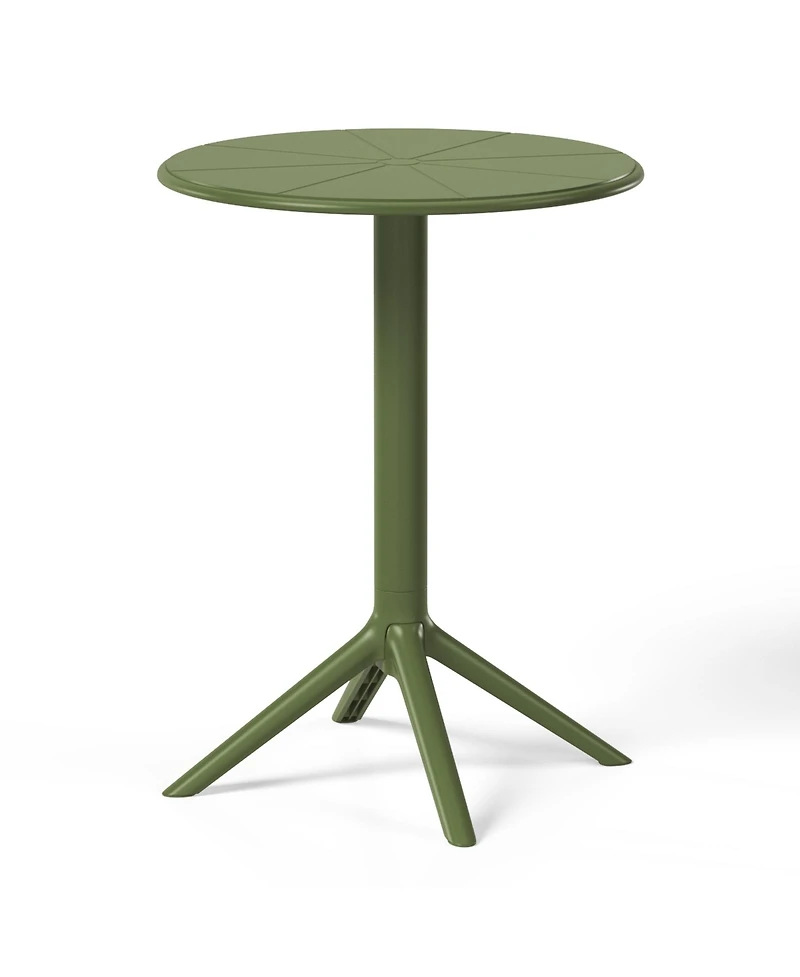 WestinTrends 3-Piece Outdoor Resin Patio Bistro Table Set with Stackable Dining Side Chairs For 2