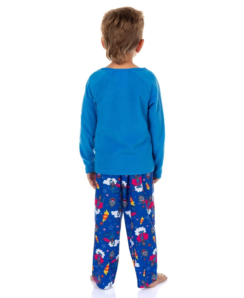 Sesame Street Toddler Boys Super Grover Character 2PC Long-Sleeve Sleep Shirt Pajama Pant Set Lounge