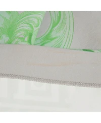 Pre-Owned Versace Women's Collection Grey /green Printed Cotton & Crepe Sheath Dress