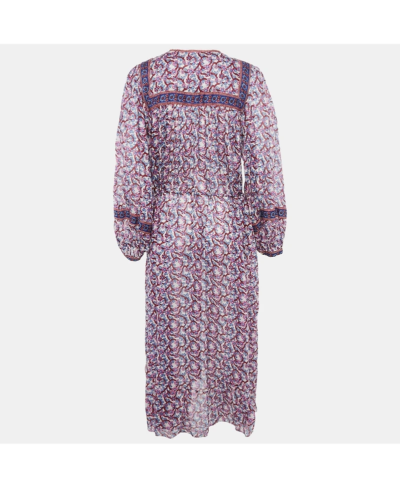 Pre-Owned Isabel Marant Women's Multicolor Floral Print Cotton Asymmetric Greila Dress