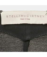 Pre-Owned Stella Mccartney Women's Black Jersey Plunge Neck Drawstring Midi Dress