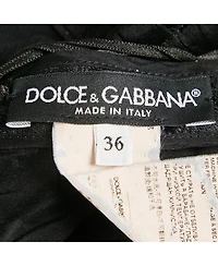 Pre-Owned Dolce & Gabbana Women's Black Jacquard Bustier Sleeveless Mini Dress